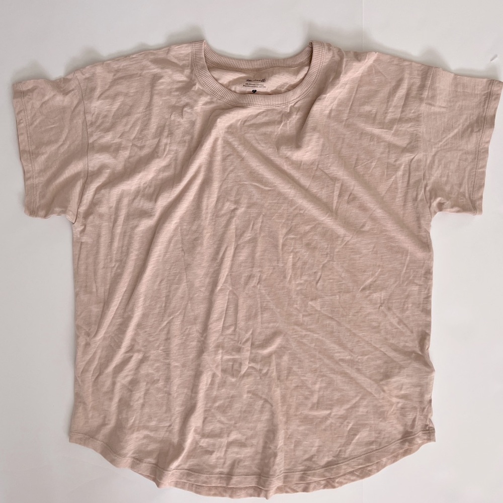 Madewell 100% Organic cotton t-shirt NWT XL- relaxed fit. Soft pink.